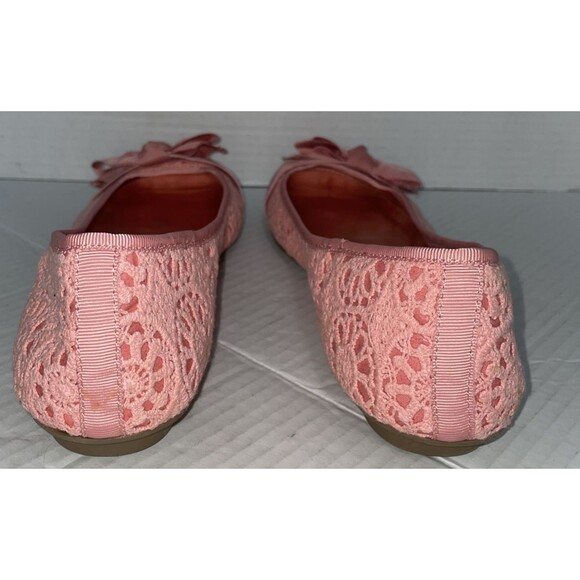 Alfani Flats Women’s 11M Pink Ballet Lace Bow Slip-On Shoes Round Toe Amor - Picture 9 of 14